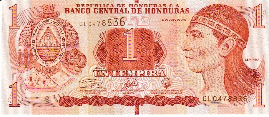 Honduras one lempira 2019