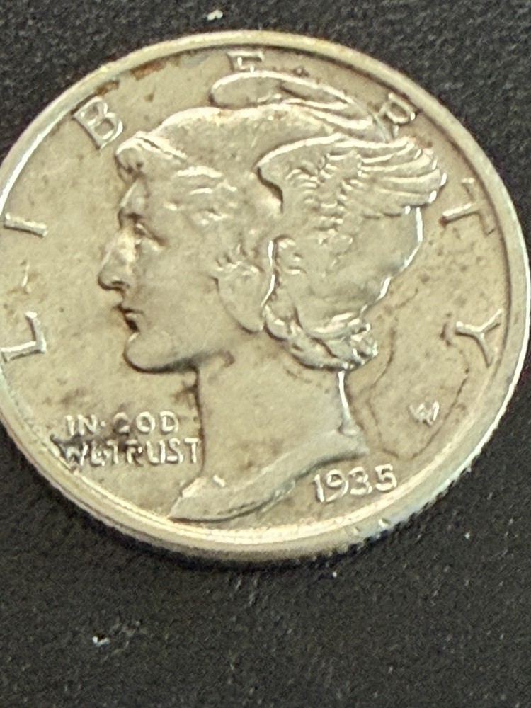 1935 P Mercury Dime AU
