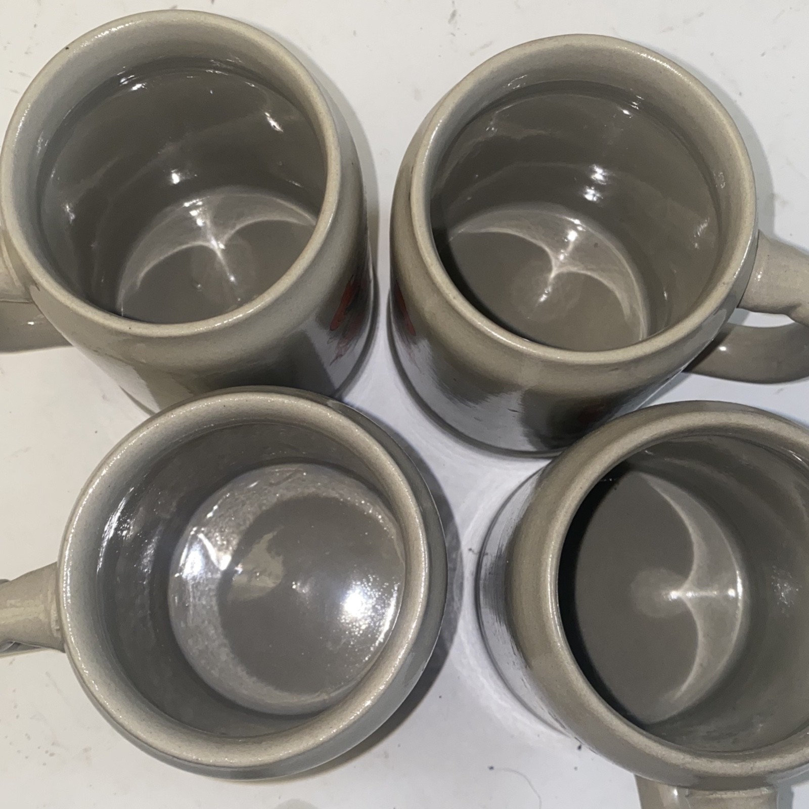 VTG Engelbrau Heidelberg Stoneware Beer Stein LOT OF 4 Germany Gerz 0.5L