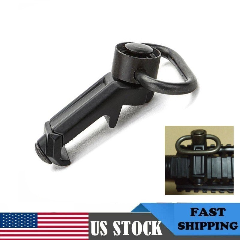 Tactical QD Sling Swivel Attachments 45 Degree Low Profile Picatinny Rail Mount