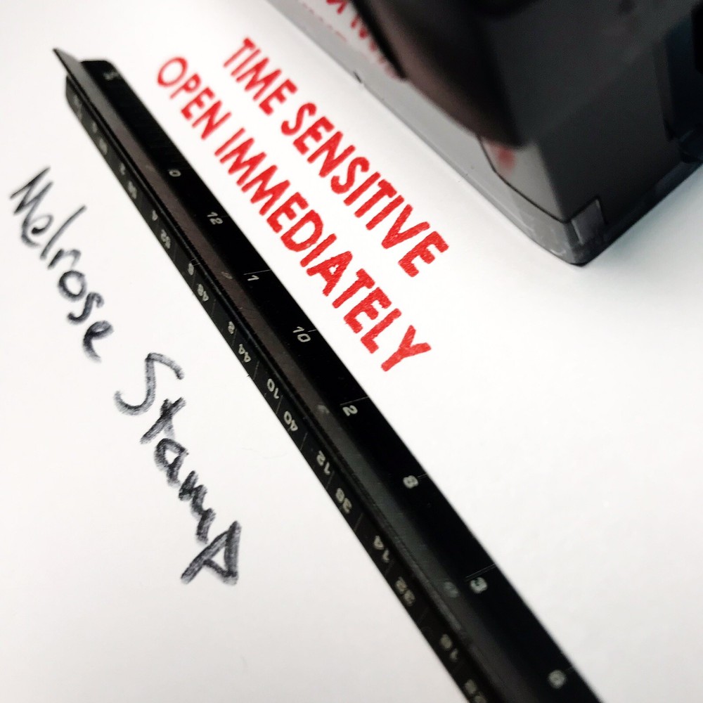 Time Sensitive Open Immediately Rubber Stamp Red Ink Ideal 4913