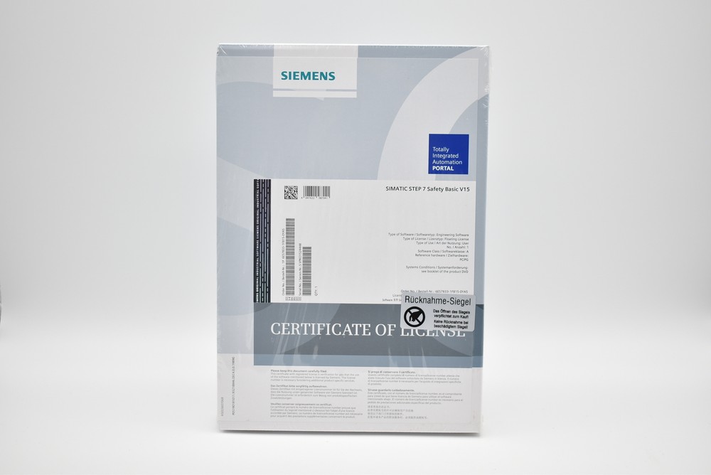 Siemens Simatic STEP 7 Safety Basic V15 6ES7833-1FB15-0YA5