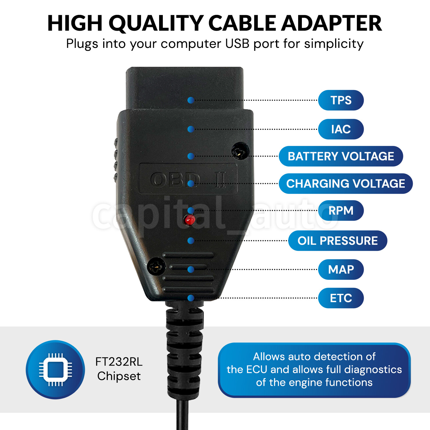 Diagnostic cable adapter scanner kit for Yamaha YDS Outboard WaveRunner Jet Boat