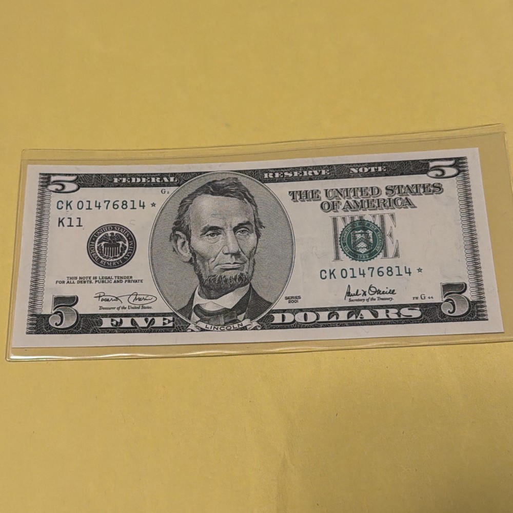 2001 $5 Dallas District Star Note FR 1988-K* Uncirculated