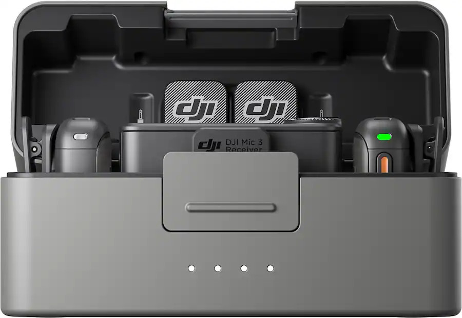 DJI - Mic 3 (2 TX + 1 RX + Charging Case) - Black