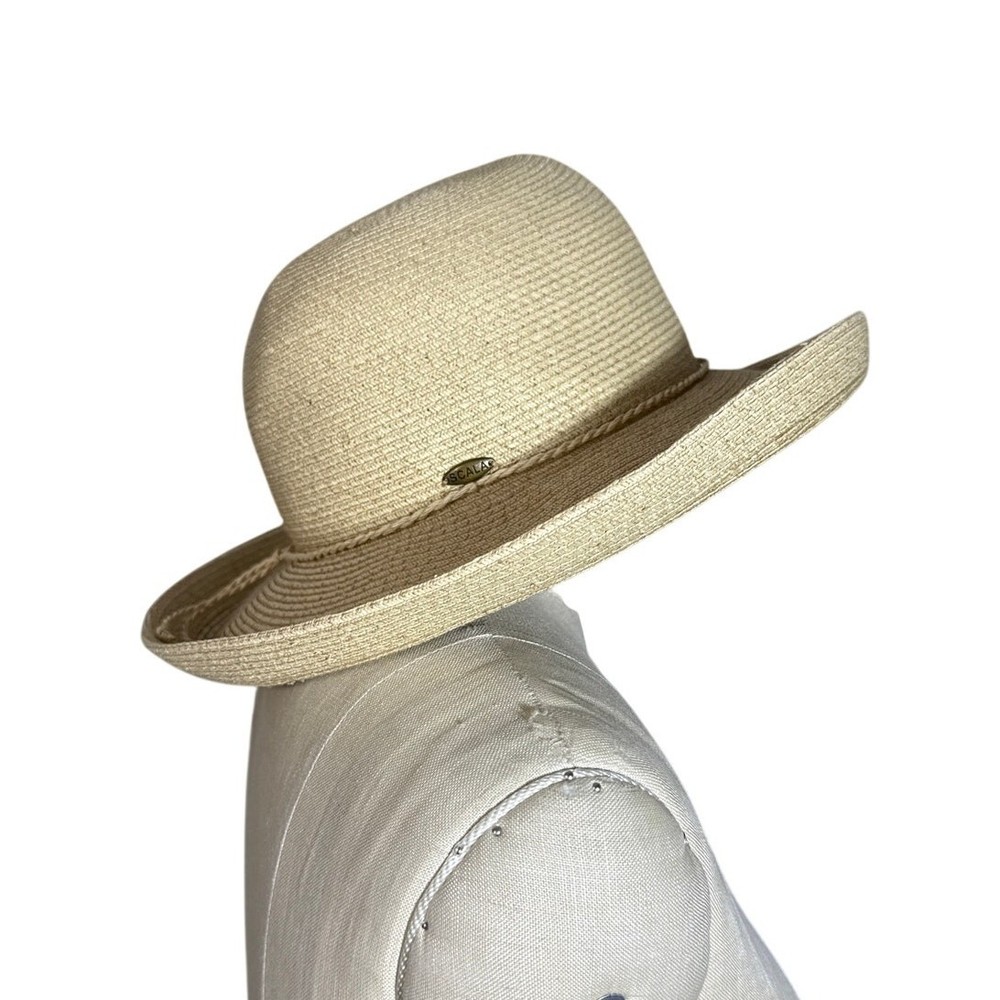 SCALA Collection Tan Rolled Brim Hat One Size