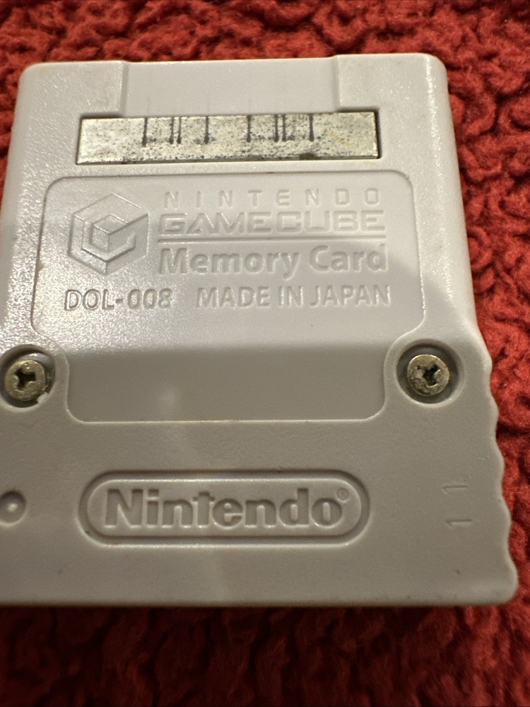 Nintendo GameCube Gray Memory Card 59 Blocks (DOL-008) Genuine OEM