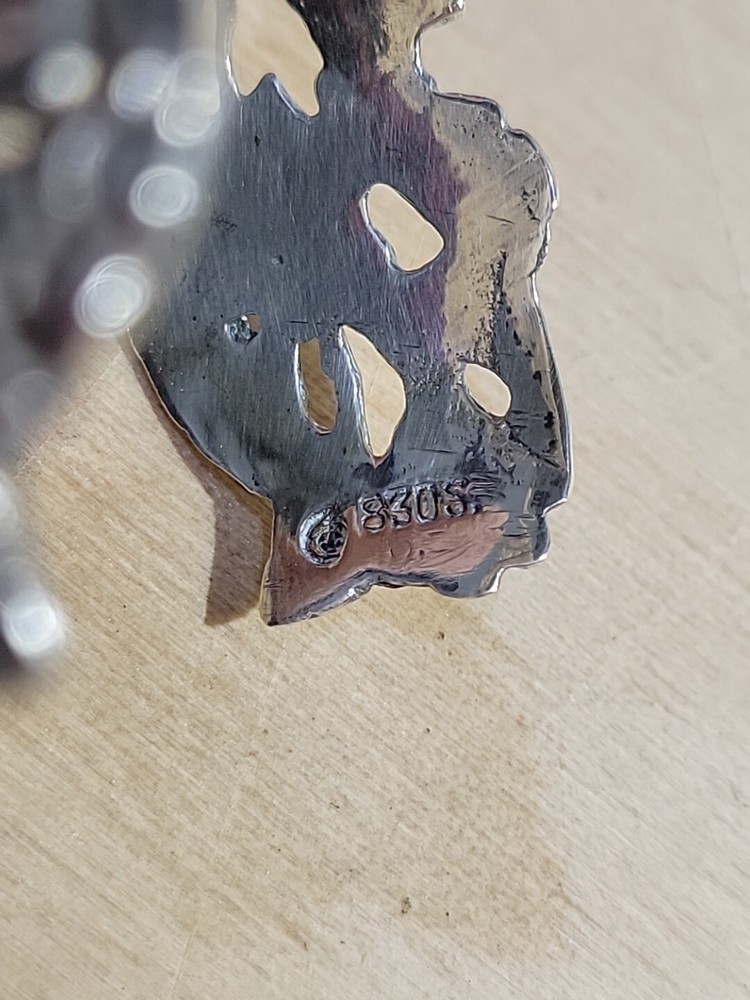 Antique Silver Spaghettis Clipper, .835 Silver