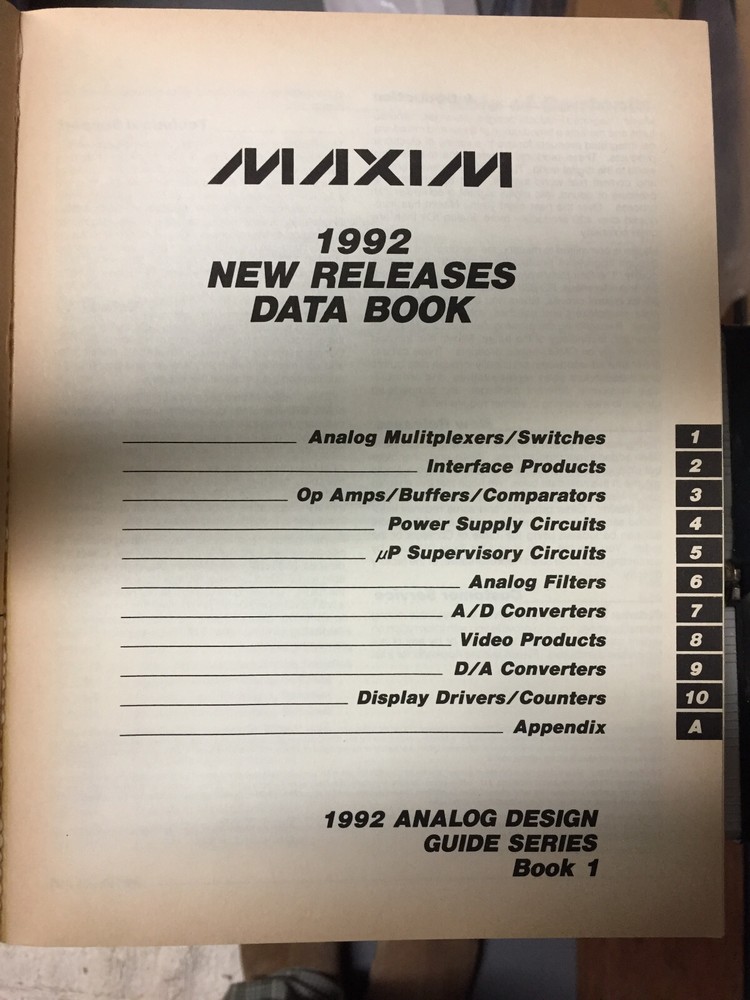 Data Book = Maxim Semiconductor Six Volume Set plus Applications Highlight = Lot