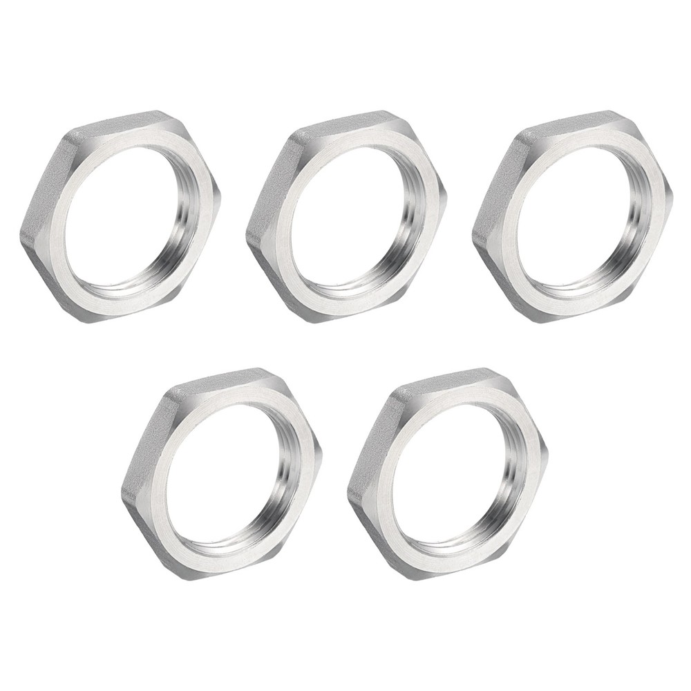 5 Pcs Cast Pipe Fitting Hex Locknut Nut G 1" Female Thread (DN25)