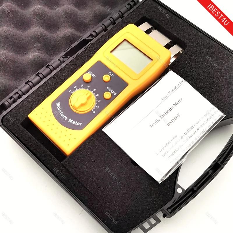 Textile Moisture Meter Tester for Cotton Clothes Yarn Wool Material Analyzer
