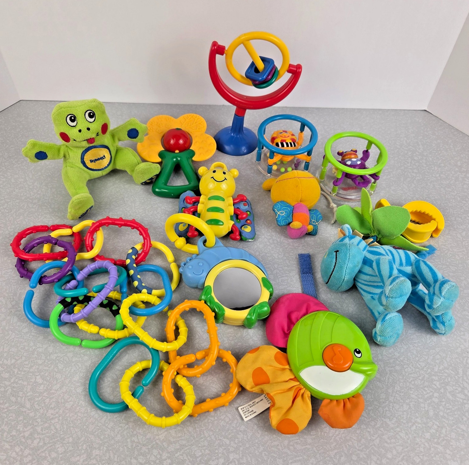 Baby Infant Toy Lot of 11 Rattles Fisher Price Singing Fish Sensory Playgro