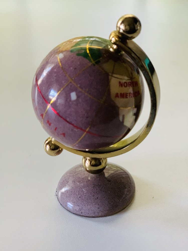 Vintage Miniature Desktop World Globe 3 1/2”