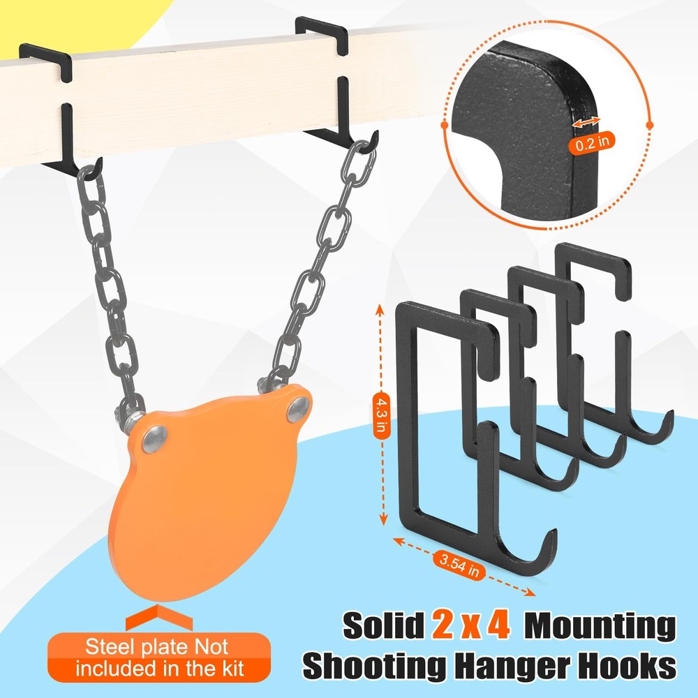 GADFISH 2x4 Target Stand Brackets, Modular Shooting Hanger, Black
