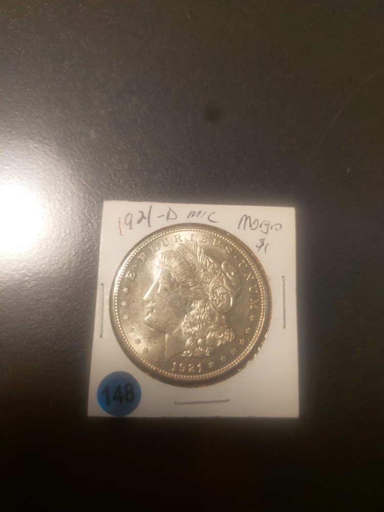 1921 Micro D / Morgan silver dollar 90% silver coin