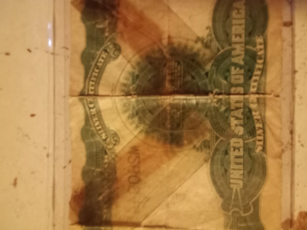 1899 US $1 Large Black Eagle Silver Certificate Circulated Banknote Uncertified