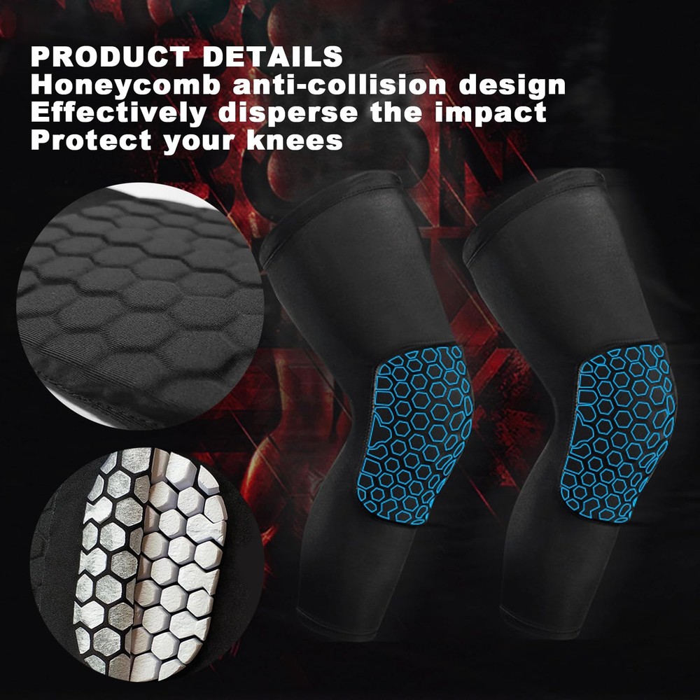 Knee Compression Pads,Compression Sleeve for Pain,Knee XL, white