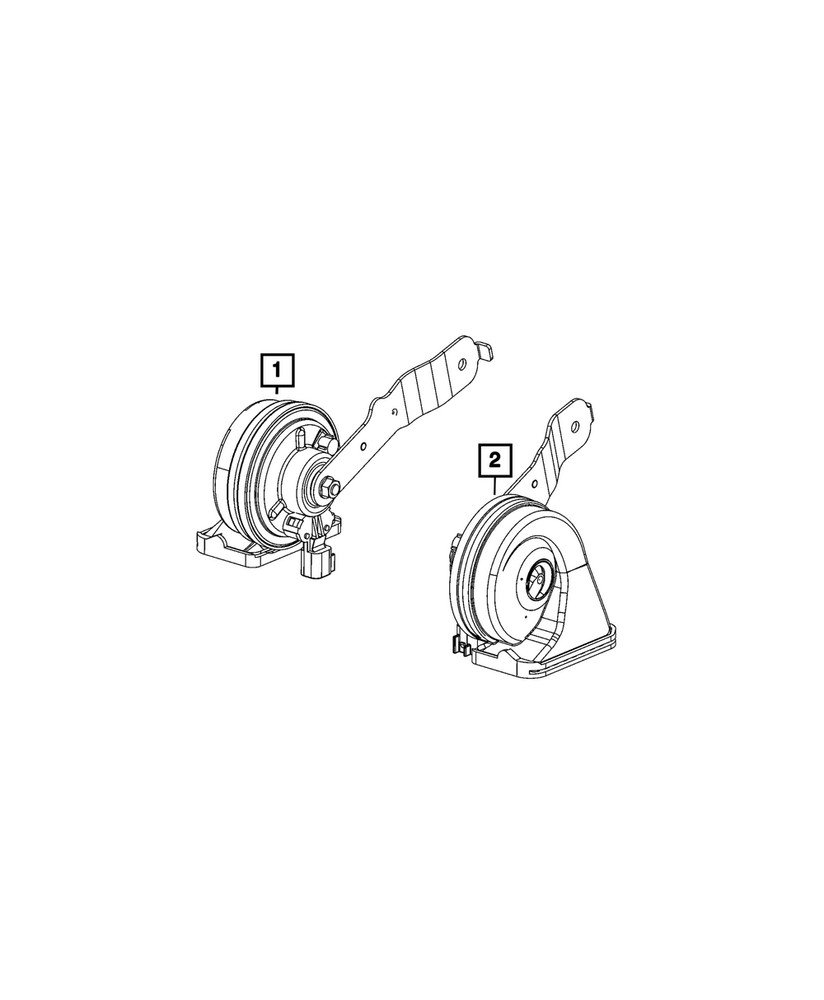 Genuine Mopar Horn And Bracket 68421140AA