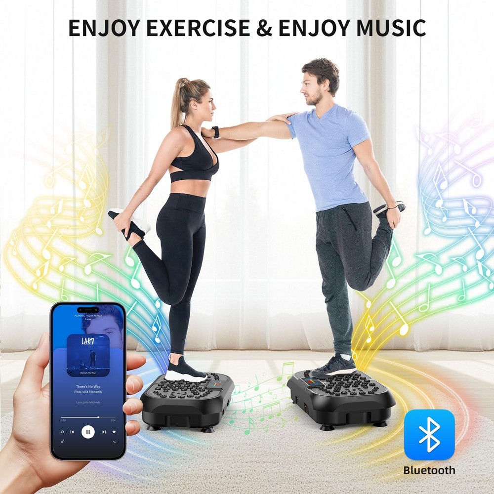 Vibration Plate Exercise Machine - CrazyFeb Vibration Plate for Lymphatic Dra...