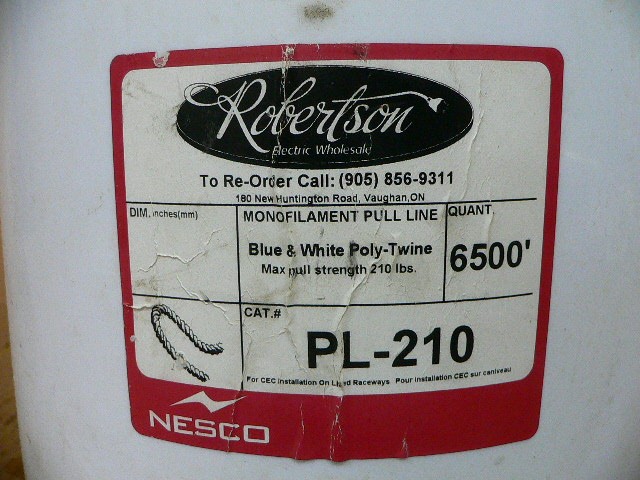 Robertson Pl-210 Blue/White Poly-Twine Max Pull Strength