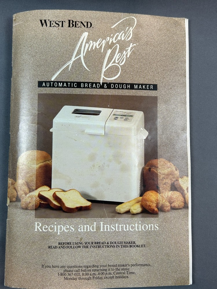 West Bend America’s Best Bread Maker Pan Bucket Paddle Replacement Dough Maker