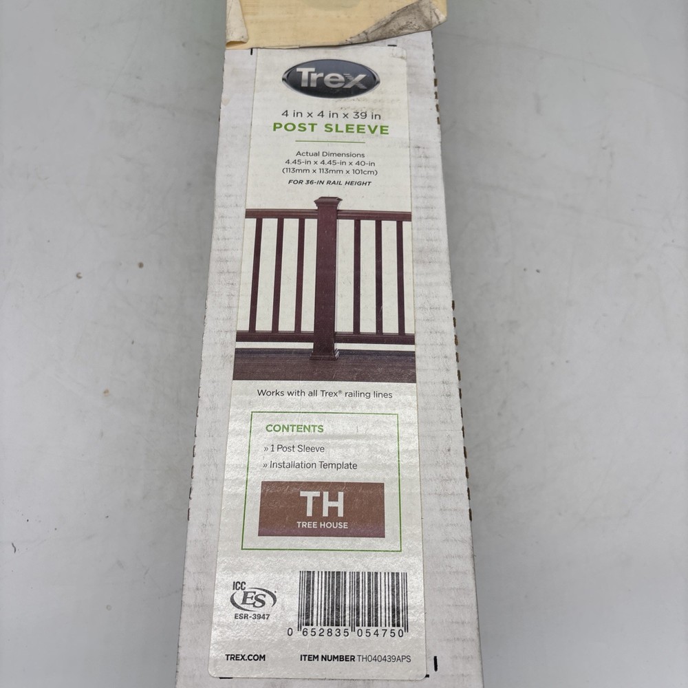 TREX  TRANSCENDS  4 X 4  TREE HOUSE  39" COMPOSITE DECK POST SLEEVE