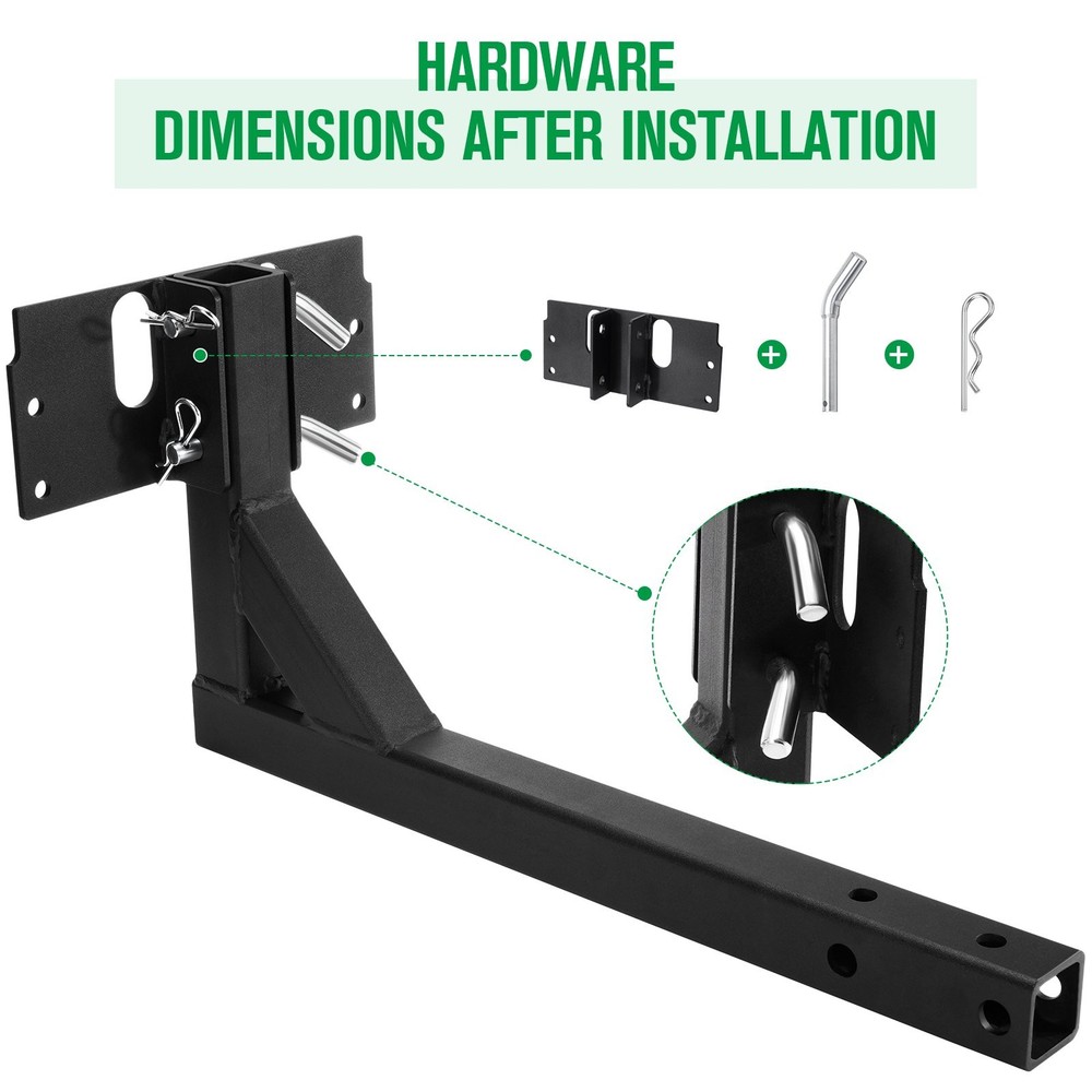 2" Receiver Mount Bracket 5301901For UTV ATV Dry Material Spreader Black