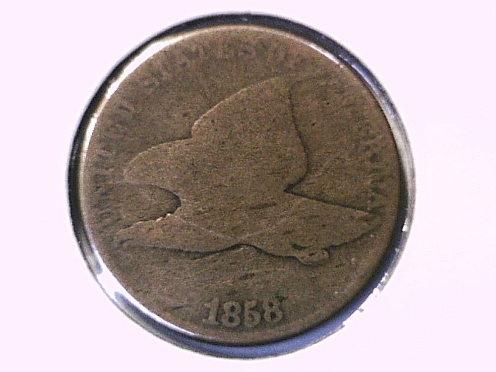 1858 Flying Eagle Cent Genuine Raw Ungraded 01228