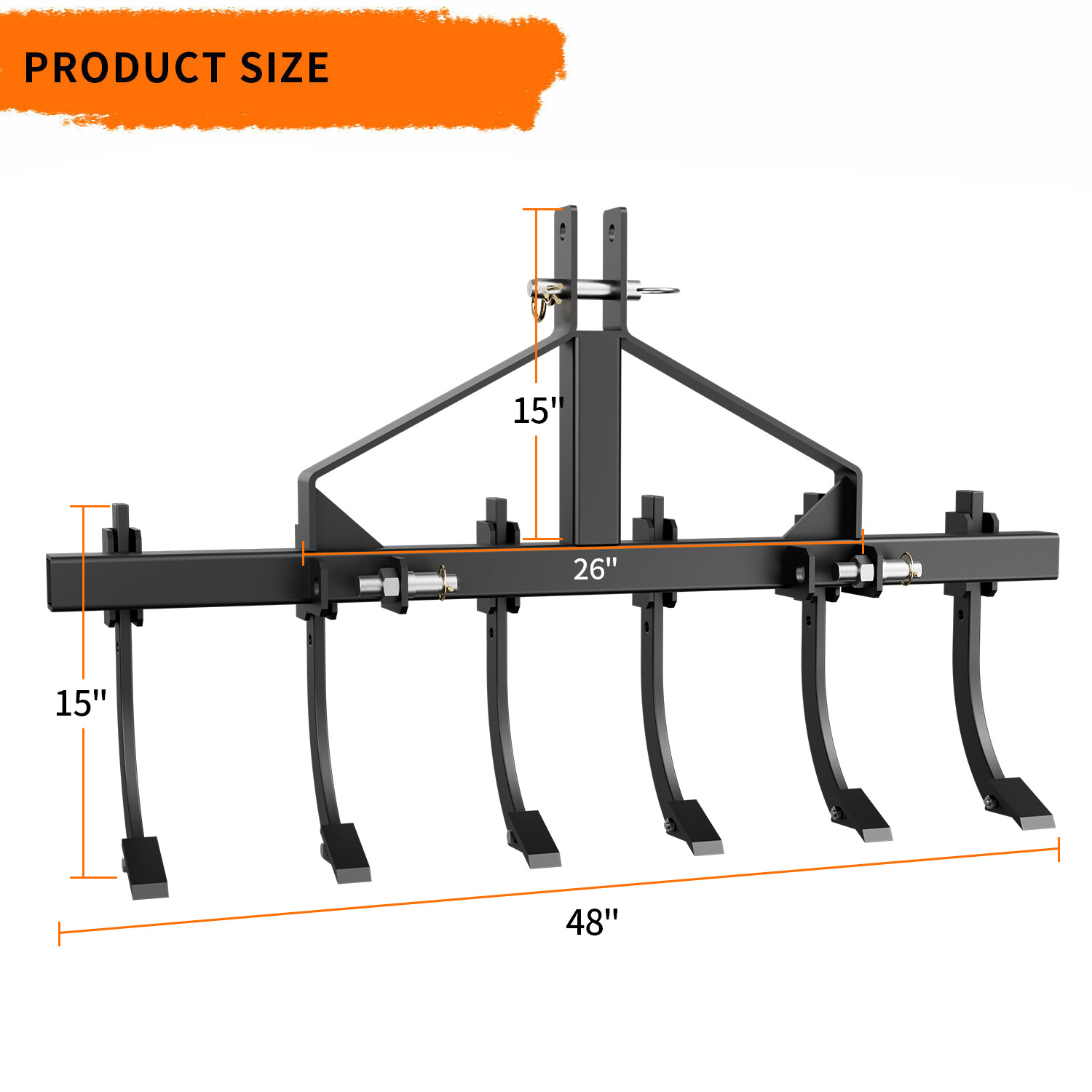 Chisel Plow Scarifier Detachable Cultivator and 6 Shank Design for CAT-0 & CAT-1