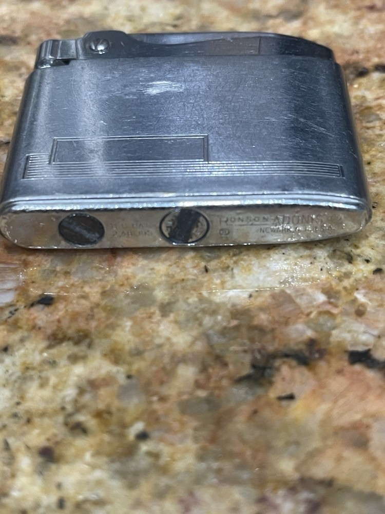 Ronson Addonis Vintage Lighter Silver Toned , Metal