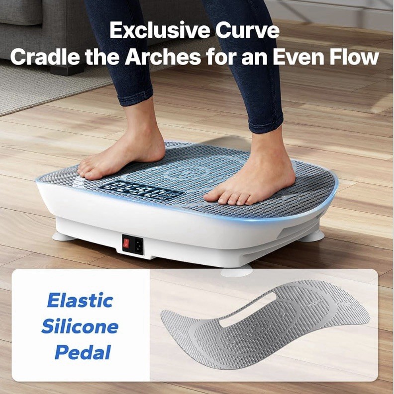 Merach Oscillating Vibration Platform Machine Remote Control Silicone Pedal LCD