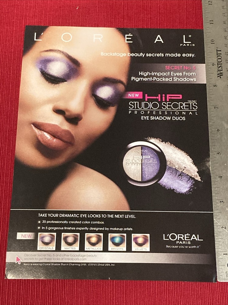 Model Kerry Washington for L’Oreal 2010 Print Ad