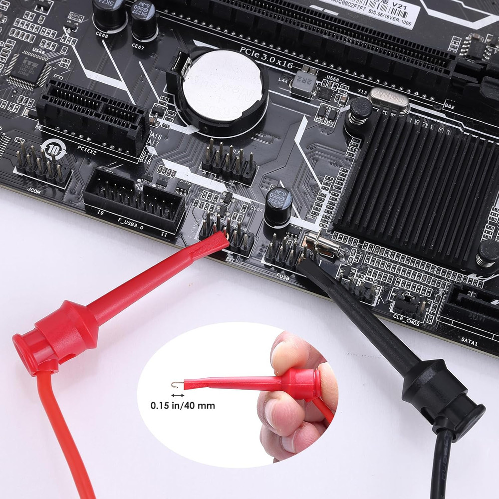 28 Pcs Multimeter Test Leads Kit with Replaceable Gold-Plated Multimeter Probes