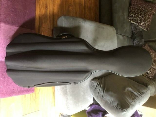 3/4 student cello used good condition bow strings case included