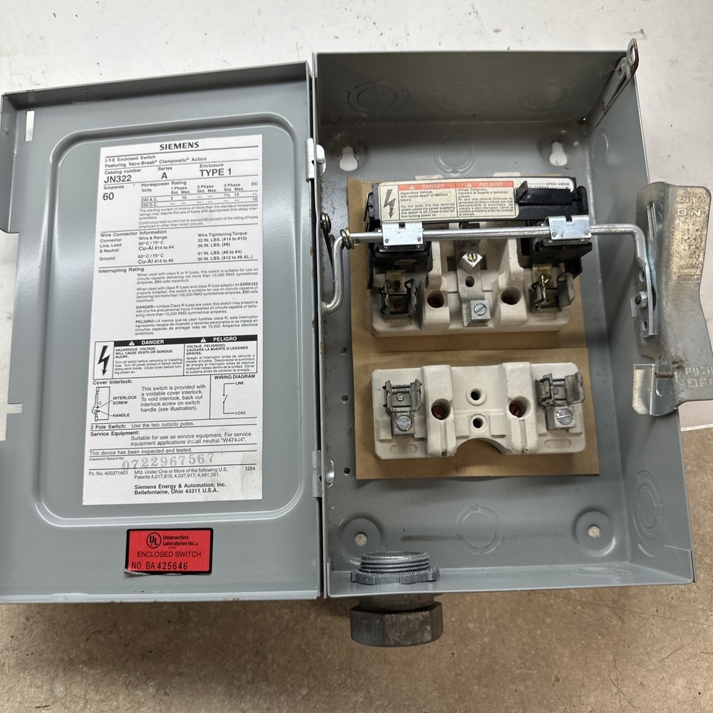 Siemens JN322 /A Type 1 60A