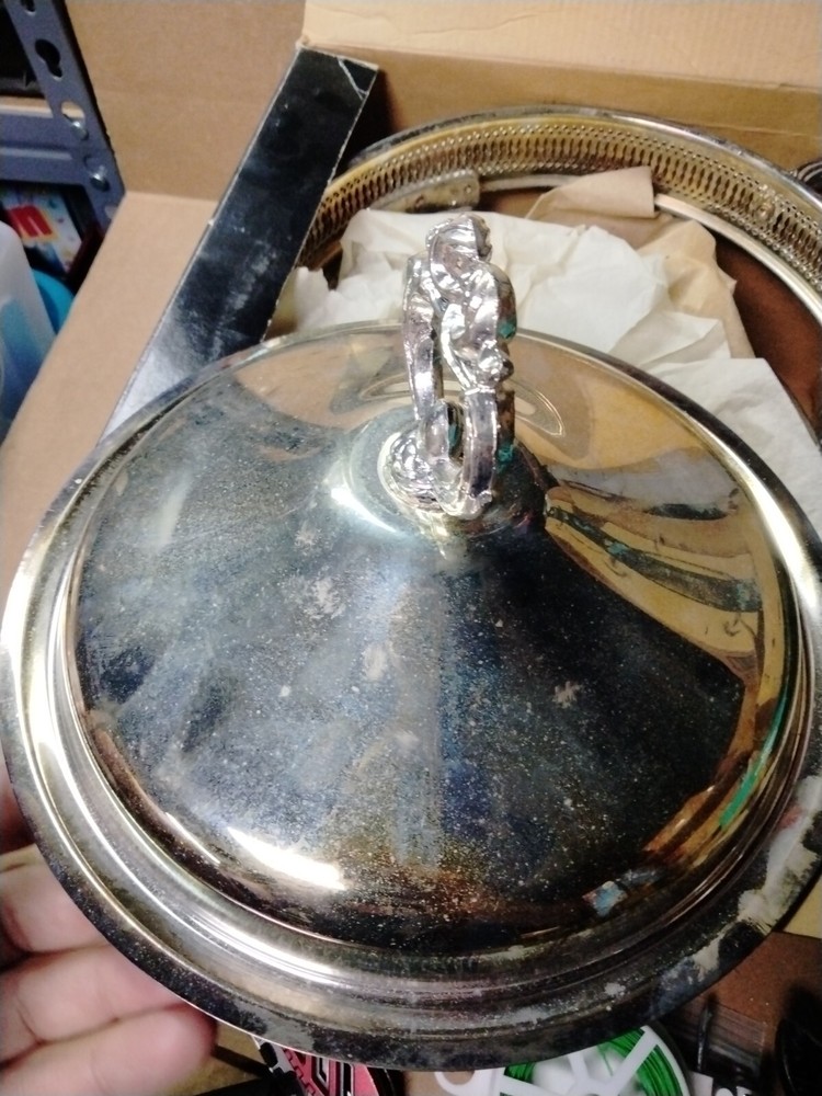 VINTAGE REGAL Silver Plated 2 Qt Duo Server New in the box