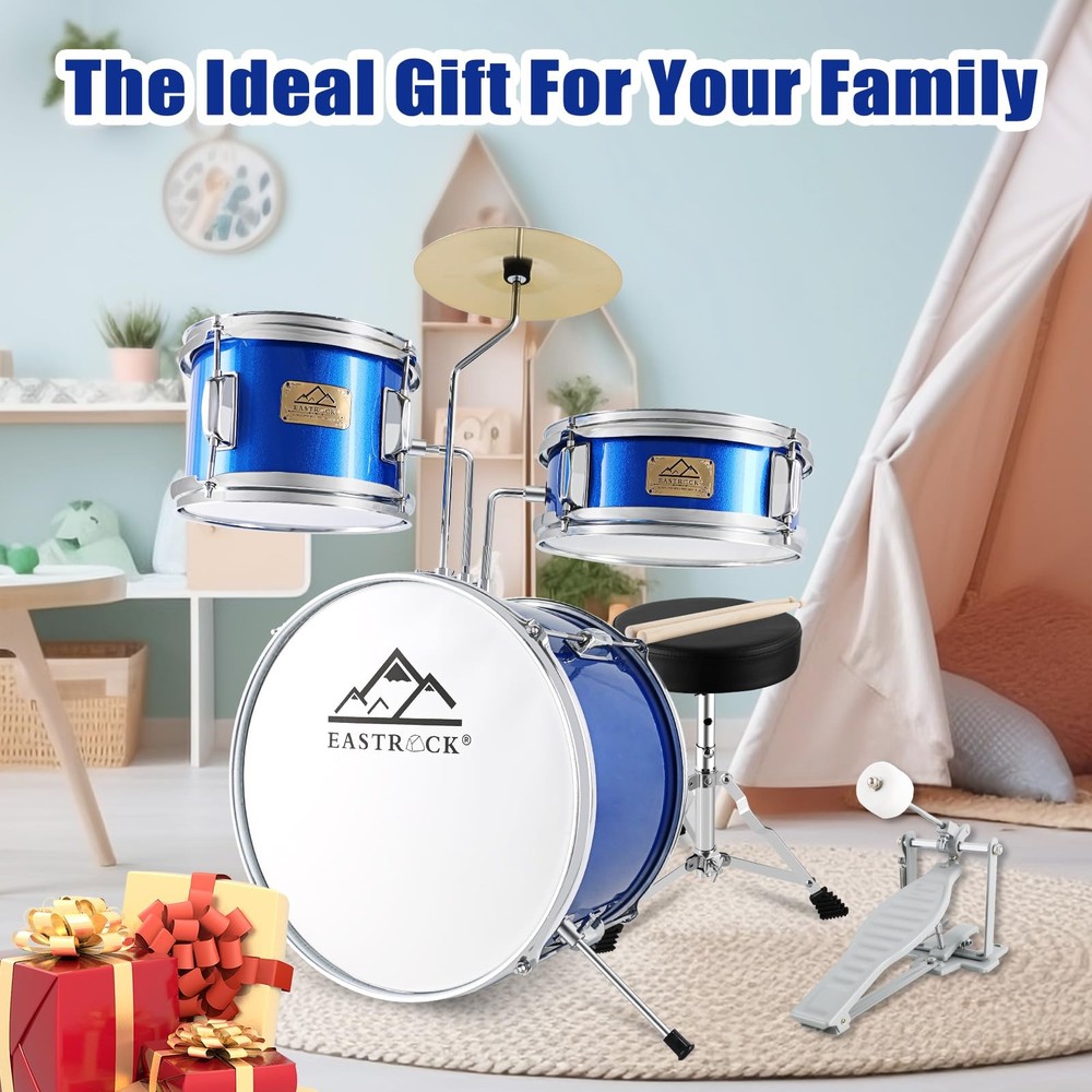 EASTROCK Junior Drum Set, 3 Piece 14'' Junior Drum sets for Drummer,Beginner,...