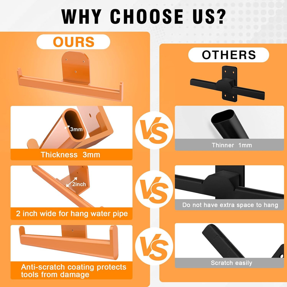 Backpack Leaf Blower and Sprayer Wall Mounts, Garage Storage 2-Pack