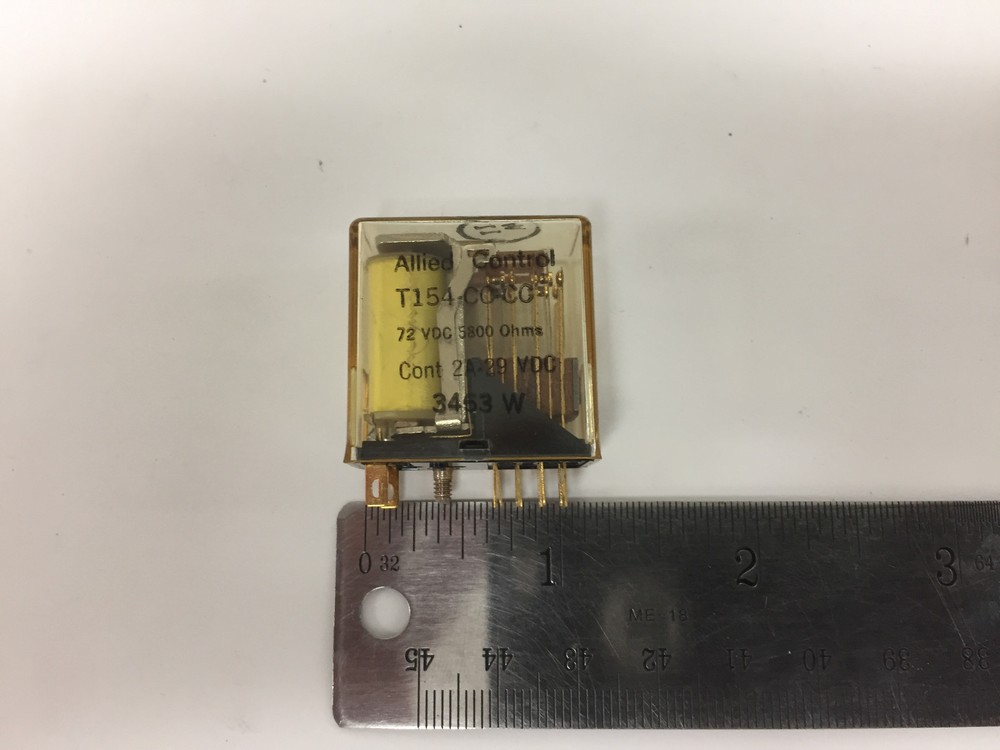 ALLIED CONTROL RELAY T154-CC-CC 72VDC 5800 OHMS 2A-29 VDC