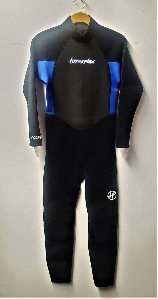 HYPERFLEX Juniors' 3/2 ACCESS BZ Wetsuit - Black/Blue - Size 16 - NWT