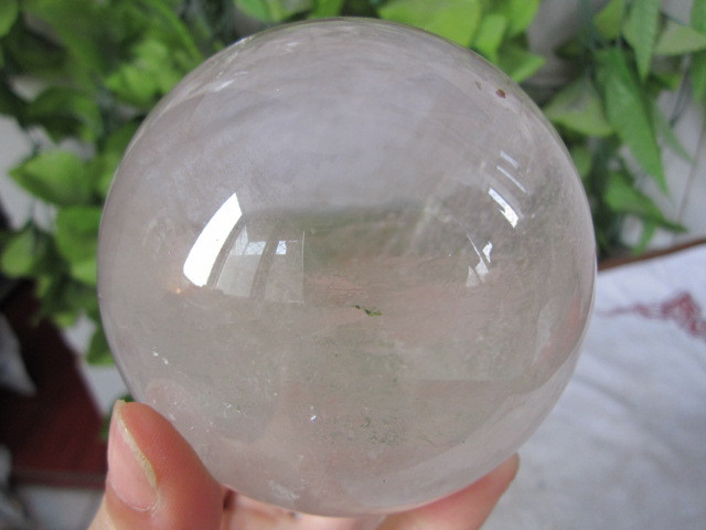 919g   NATURAL  CLEAR CRYSTAL SPHERE BALL HEALING