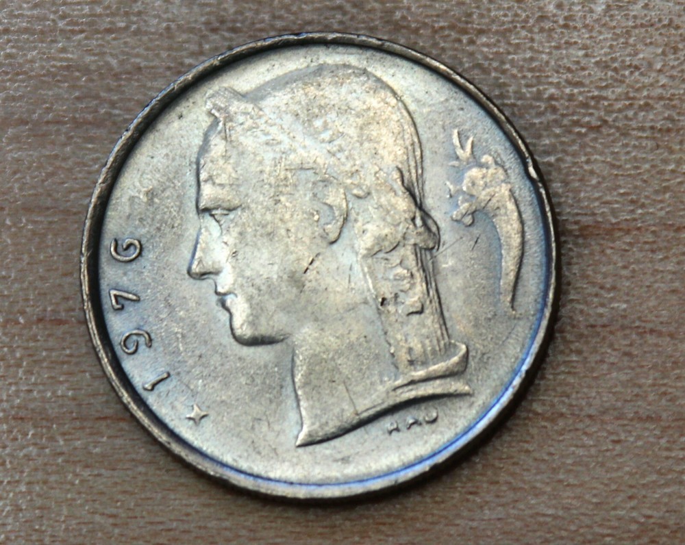 1976 Belgium 1 Franc Dutch text
