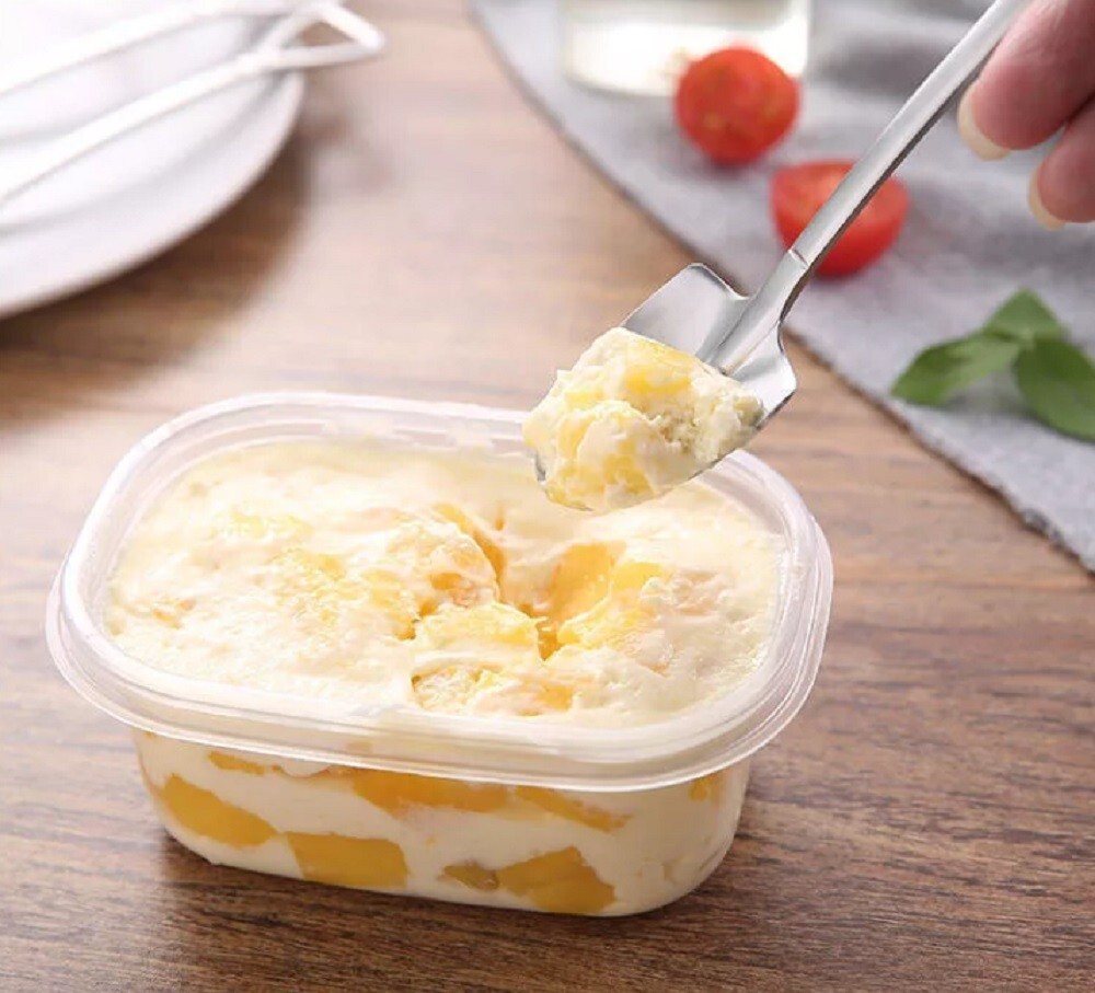 6 Pcs Stainless Steel Shovel Teaspoon Ice Cream Coffee Watermelon Dessert Spoon