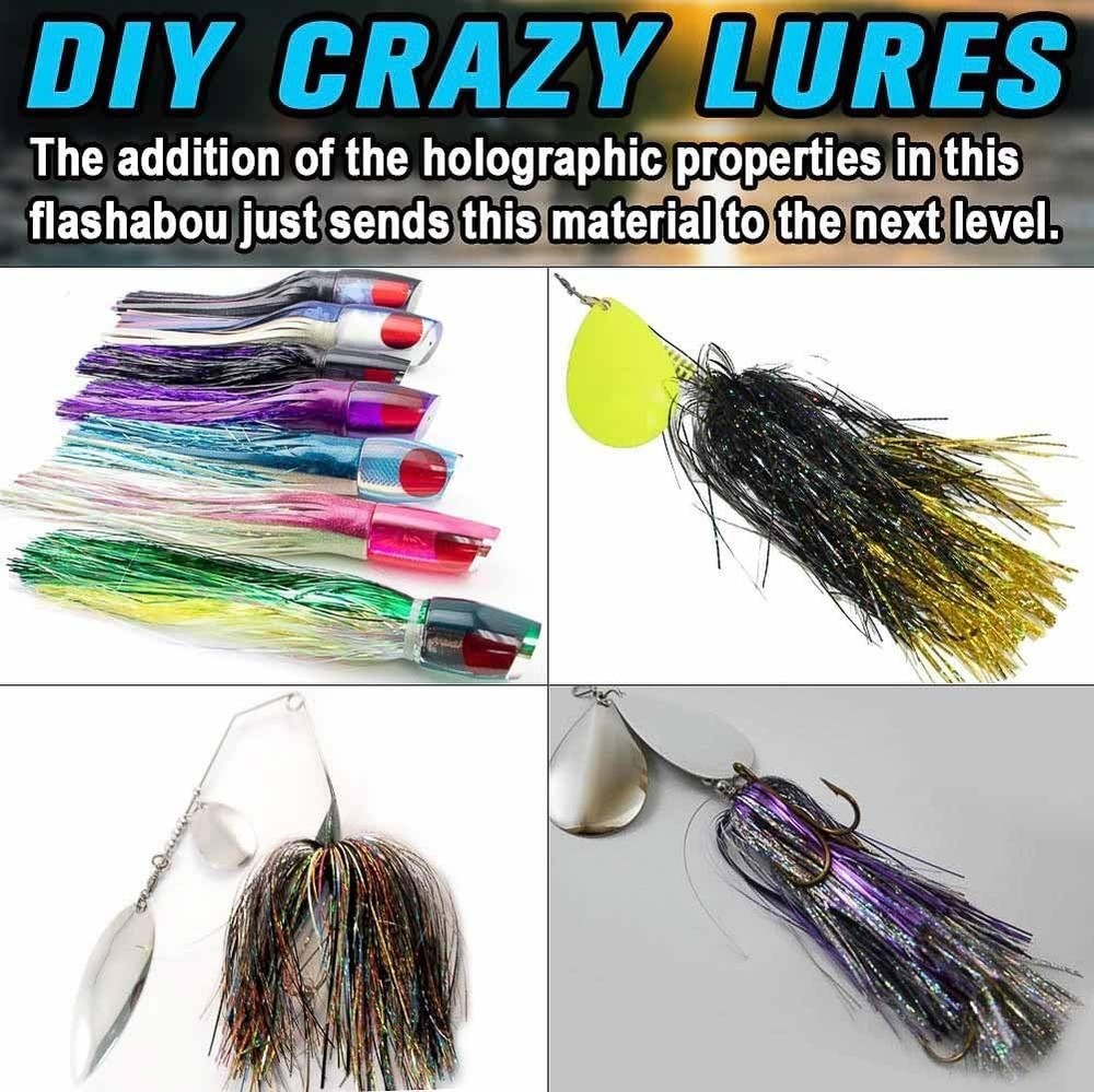 24-Color Flash String for Crafting Flies - Superior Durability & Effect