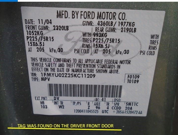 ESCAPE 2005 Owners Manual 1447873