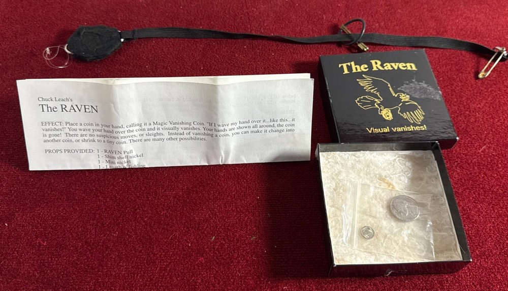 Chuck Leach’s The Raven - Vanish Coins & Other Small Objects - Shrinking Nickle