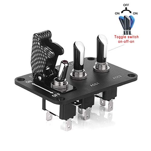 Car Switch Panel Toggle Switch Panel 12v 20a Ignition Switch On blue led light