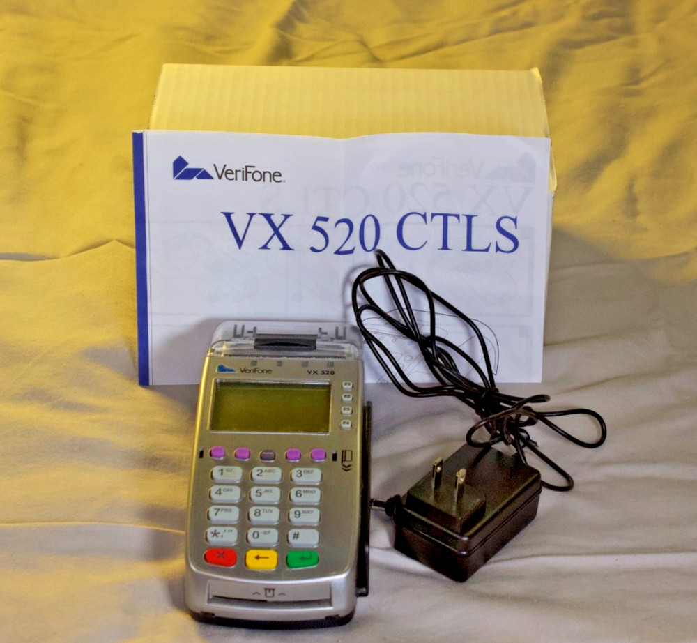 Verifone VX520 CTLS credit card machine *TESTED Powers On