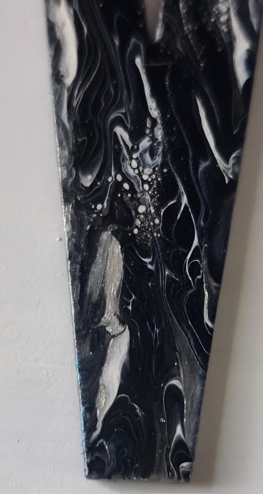 Unique Handpainted 4" Wood Letter "V"