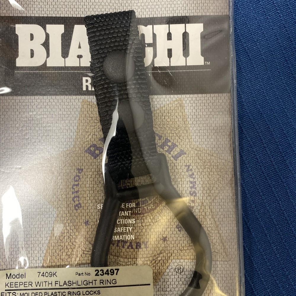 Flashlight Ring Bianchi Model 7409K Ranger Black Nylon Web.
